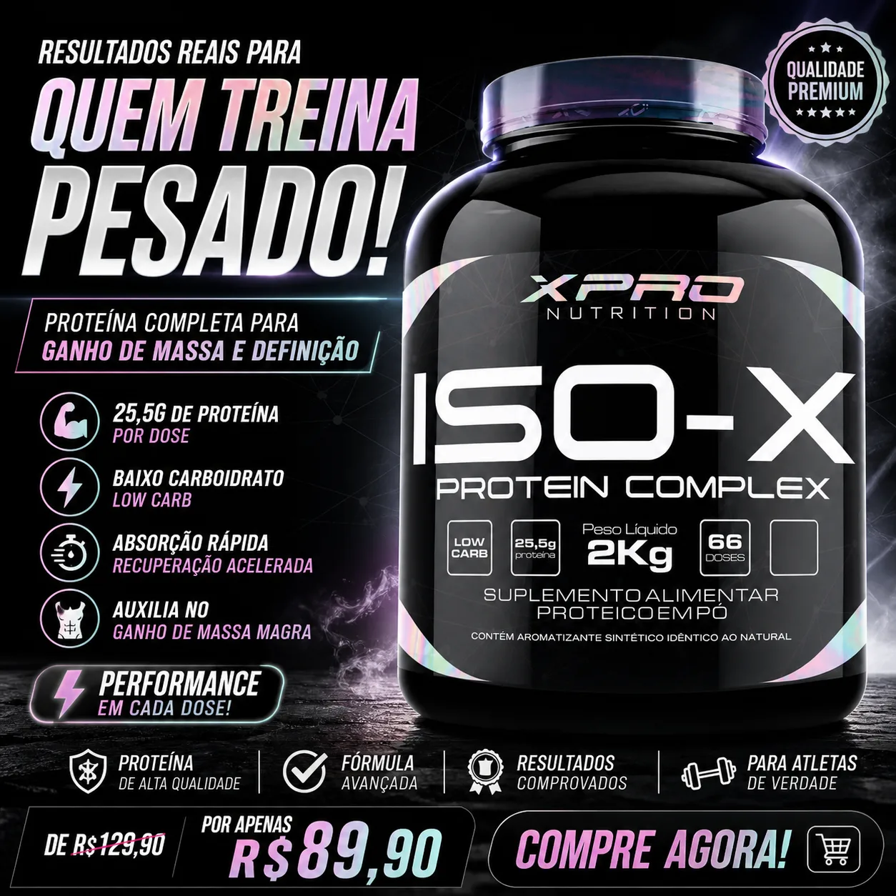 🔥 GANHE MASSA MAIS RÁPIDO COM ISO-X