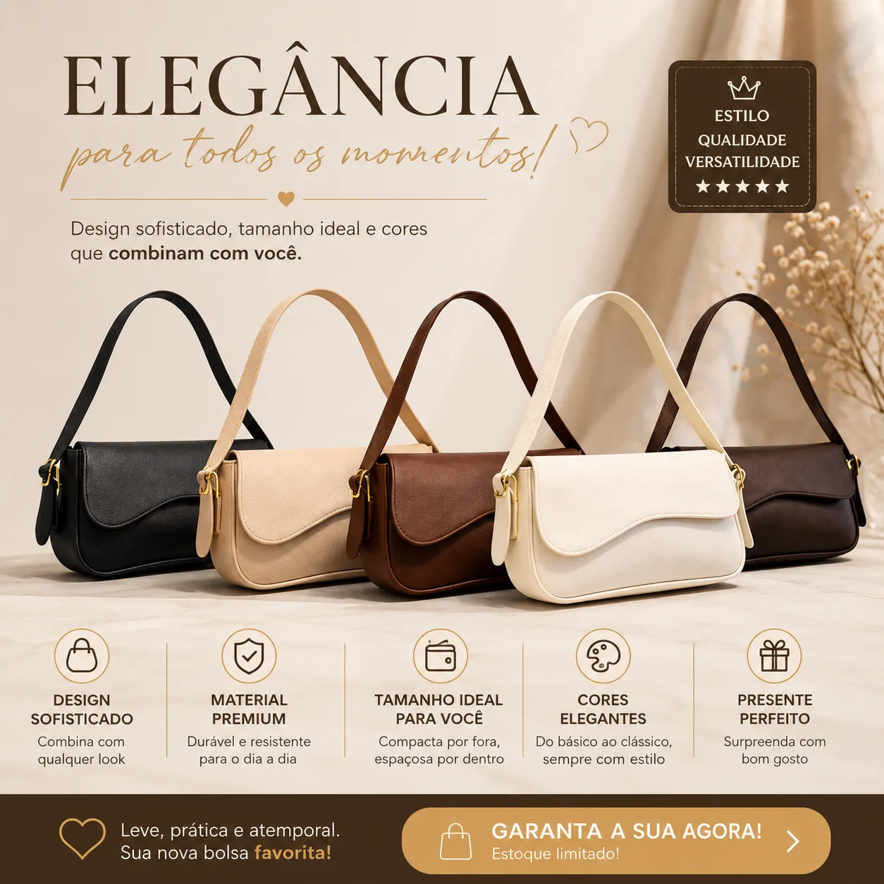 Bolsa de ombro feminina